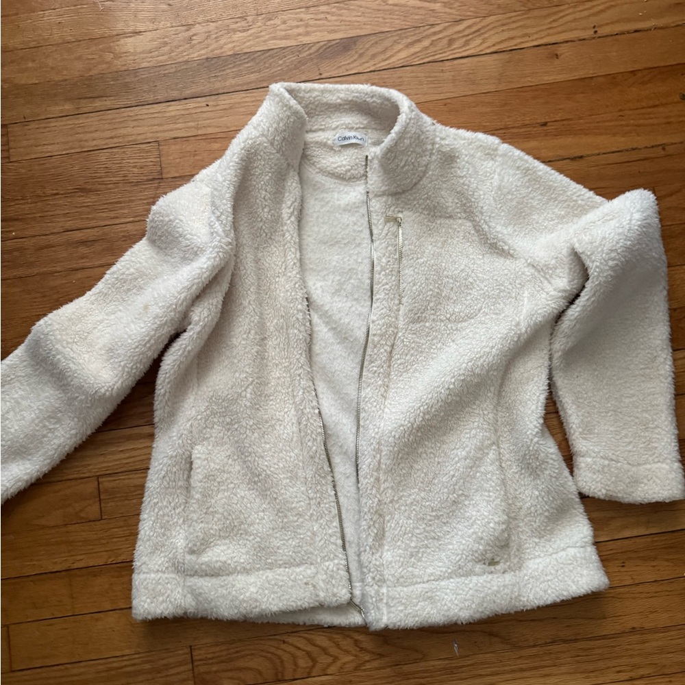 Women's Cream Fleece Jacket